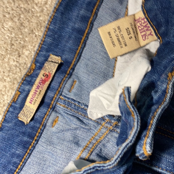Highway denim skirt size small fringe bottom l - Picture 3 of 5